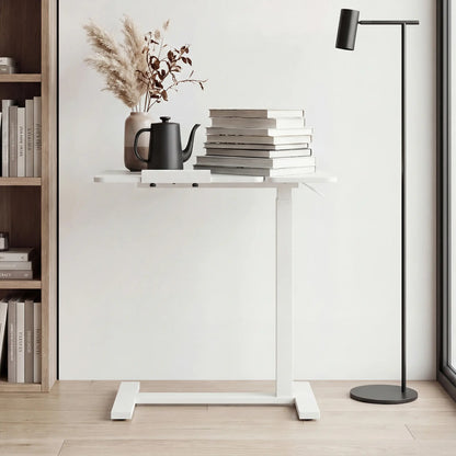 Adjustable Overbed Table with Wheels, Tilting Laptop Desk for Bedside Use
